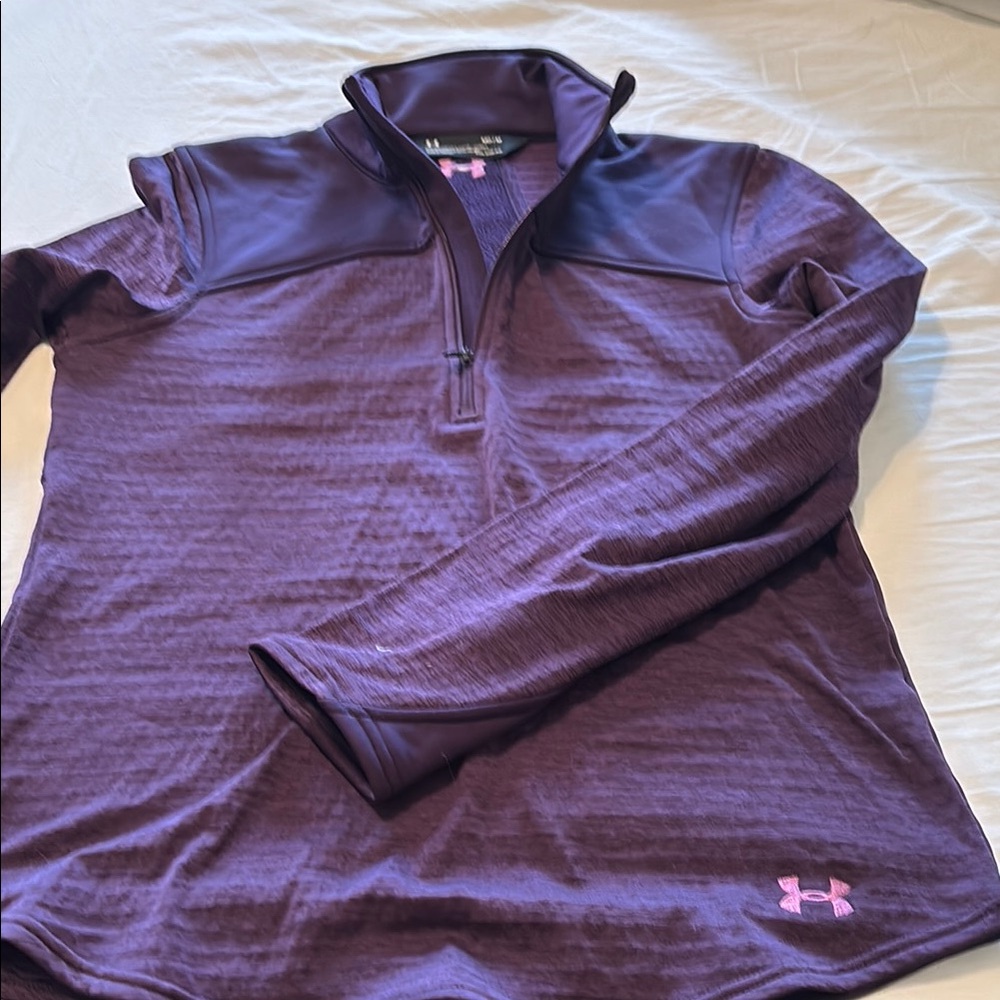 Under Armour Purple Quarter-Zip Athletic Jacket